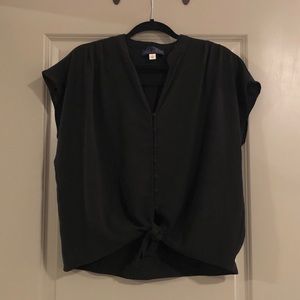 Francesca’s Dolman Front Tie Blouse